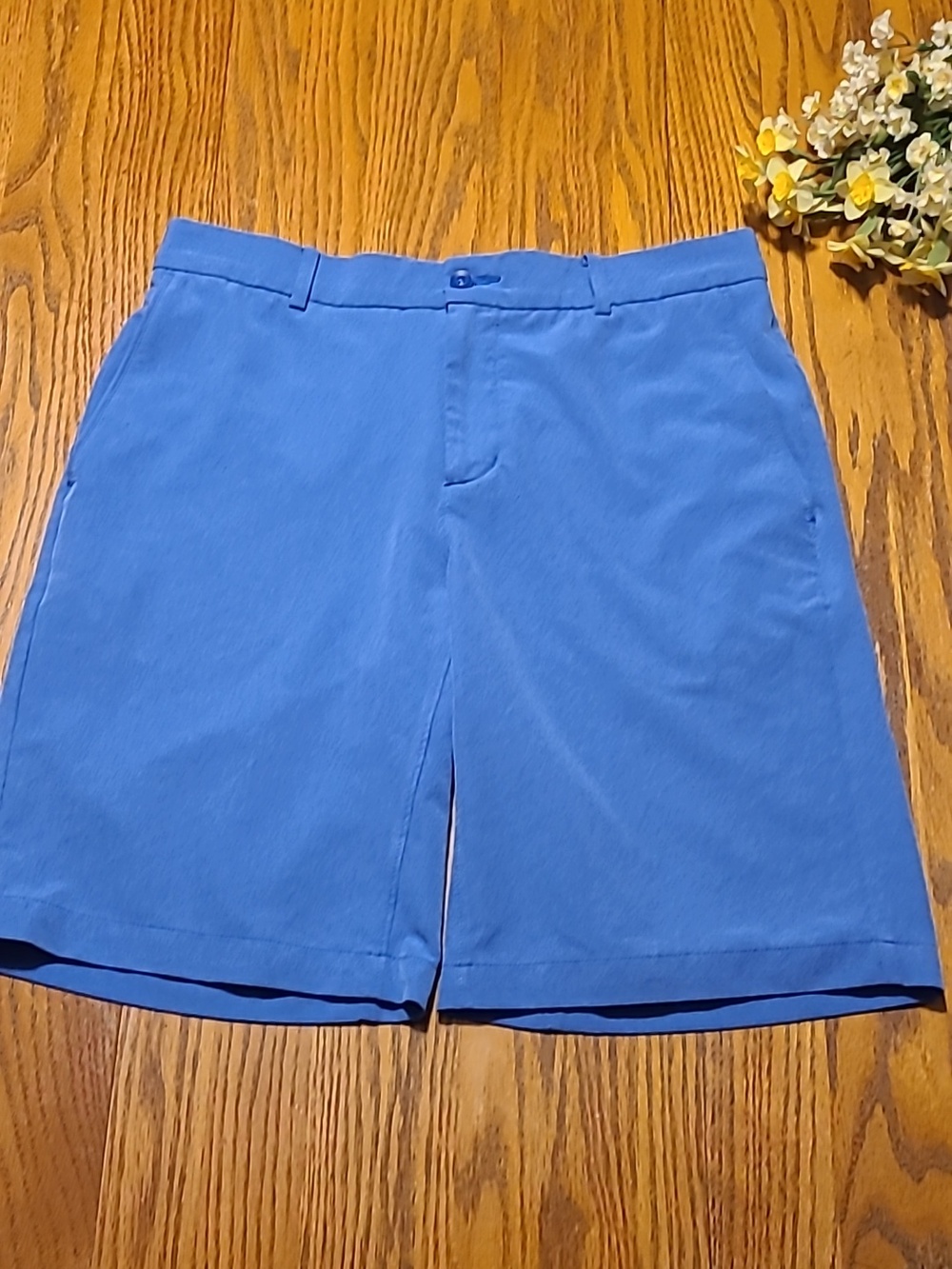 Nike Men's Blue Flat-Front Shorts - Size 30 - Picture 2 of 10